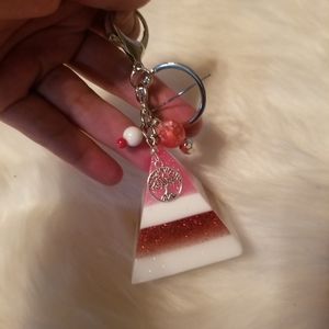 Piramid keychain whit Stones details